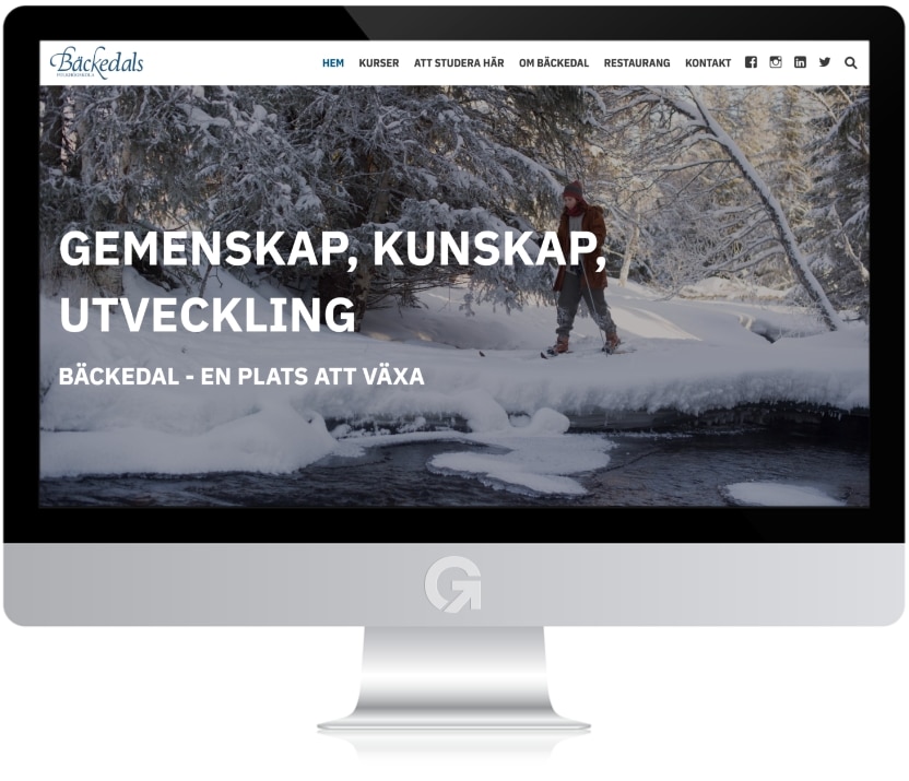 Bäckedals folkhögskola - en hemsida utvecklad och driftad av Webbyrå Mediamakarna Grip - Vi hjälper kunder över hela landet att synas med en professionell hemsida.
